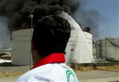 یکی از مخازن نفتی پتروشیمی بیستون کرمانشاه آتش گرفت/ مشاهده دود غلیظ در محدوده پتروشیمی