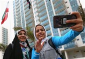 سلفی بانوی ملی‌پوش تیراندازی ایران در دهکده المپیک + تصاویر