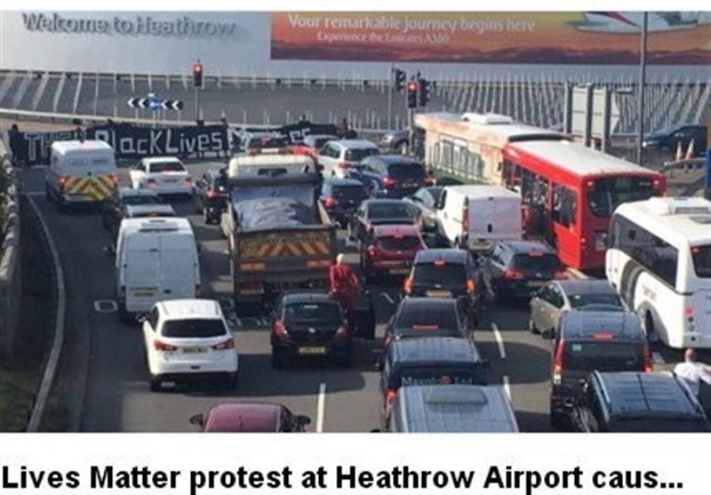 UK Black Lives Matter Protesters Block Heathrow Airport Road