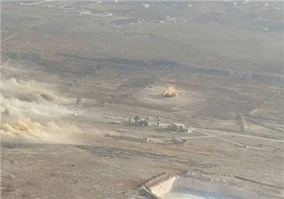 طائرة مسیرة تبید الارهابیین بریف حلب الجنوبی