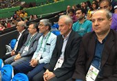 حضور هاشمی و معاونان وزارت ورزش در سالن شمشیربازی + عکس