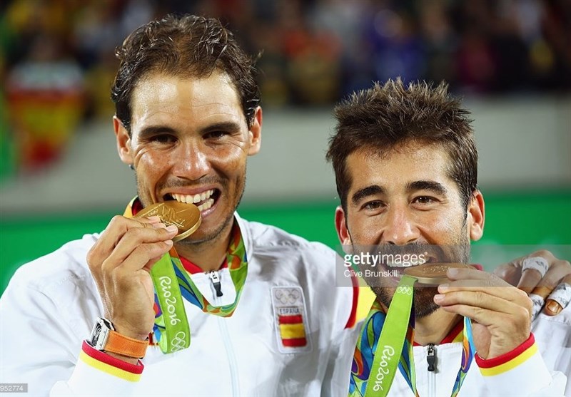 تنیس دوبل اسپانیا طلایی شد/ نادال باز هم در المپیک طلا گرفت