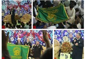 رونمایی از پرچم متبرک حرم امام رضا (ع) در هرات + عکس