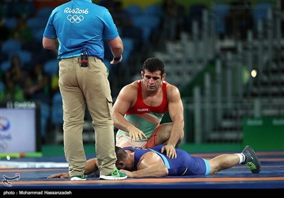 کسب مدال برنز قاسم رضایی در مسابقات کشتی فرنگی - المپیک ریو 2016