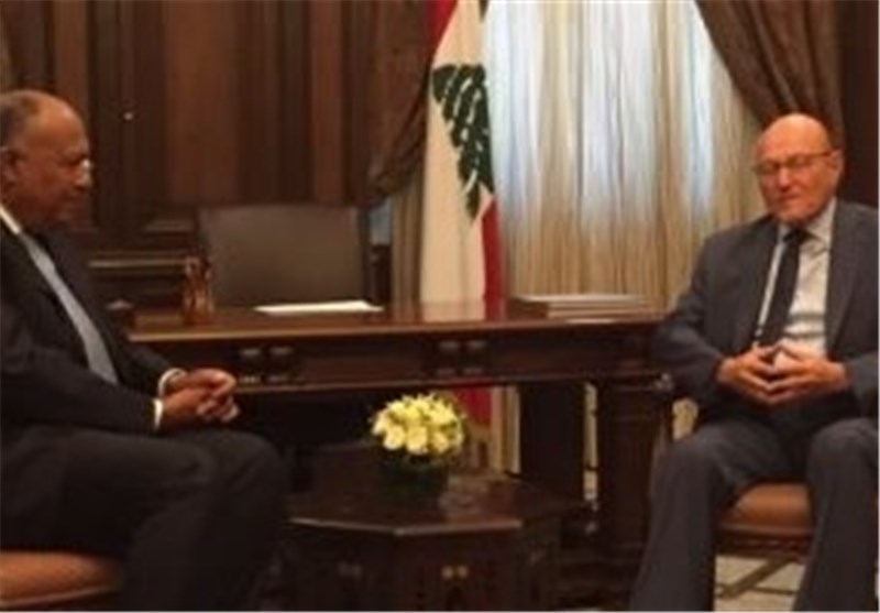 دیدار وزیر خارجه مصر با نخست وزیر لبنان و تاکید بر حمایت از بیروت