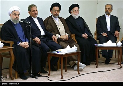 Iran's President, Cabinet Members Meet Ayatollah Khamenei