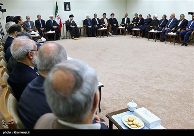 Iran's President, Cabinet Members Meet Ayatollah Khamenei