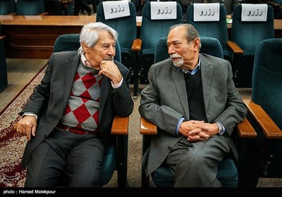مرحوم داوود رشیدی بازیگر پیشکسوت سینمای ایران در کنار علی نصیریان