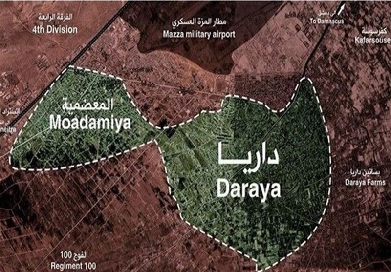 داریا نماد آغاز و پایان جنگ سوریه/ کاروان سبز تروریست‌ها غوطه غربی دمشق را ترک کرد