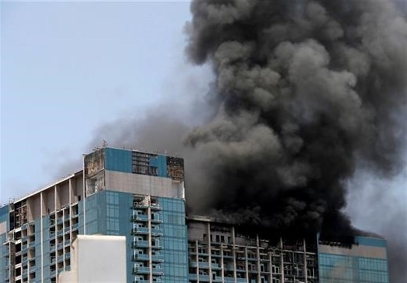 آتش در برج 28 طبقه امارات+عکس