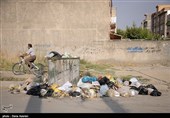 عدم جمع آوری زباله های شهر مریوان