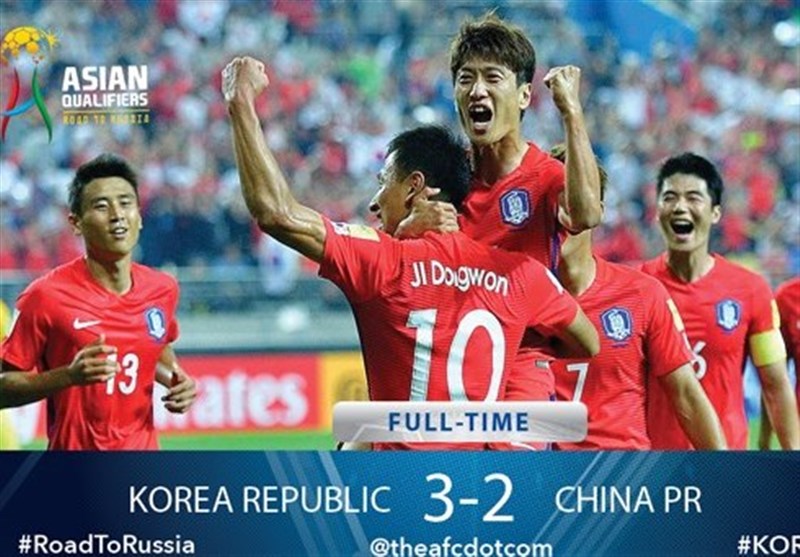 پیروزی سخت کره‌جنوبی مقابل چین
