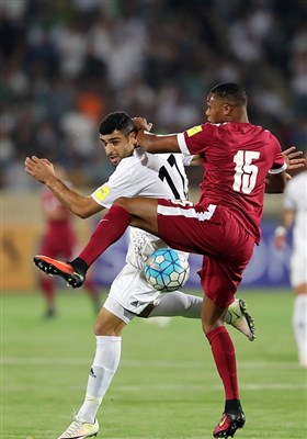 دیدار تیم‌های فوتبال ایران و قطر