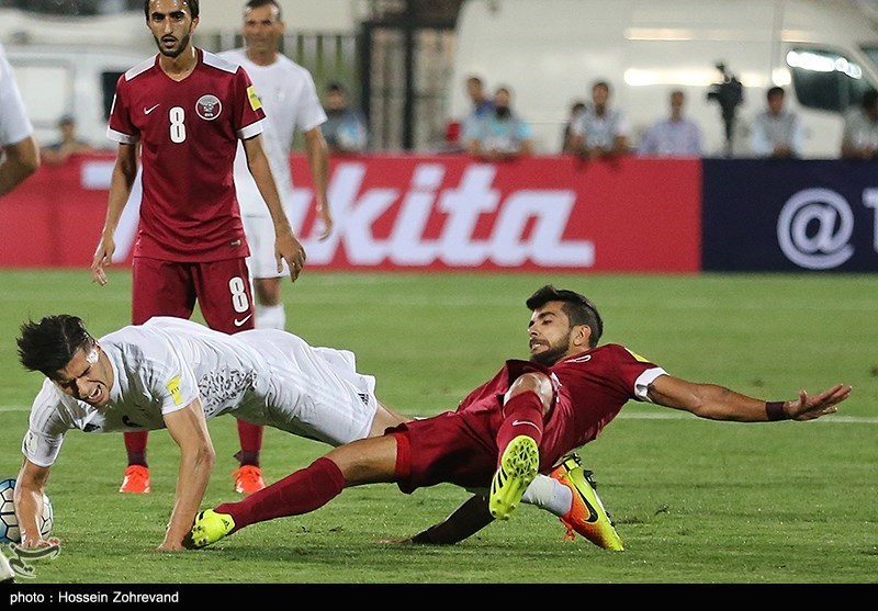 شعار انگلیسی قطری‌ها برای پیروزی برابر ایران + عکس