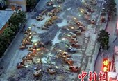 ماراتن تخریب شبانه یک پل در چین با حضور 100 بیل مکانیکی + فیلم
