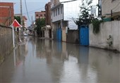 وقوع تندباد شدید همراه با سیلاب در مرکز مازندران
