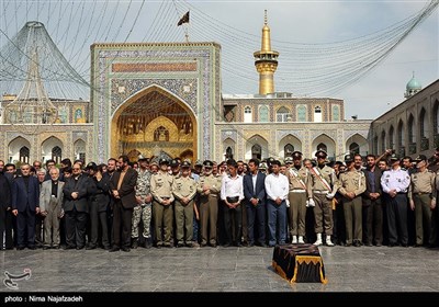 تشییع پیکر همسر سرلشکر صالحی فرمانده کل ارتش - مشهد