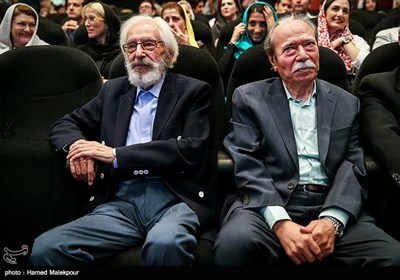 علی نصیریان و جمشید مشایخی در آئین نکوداشت‌های هجدهمین جشن سینمای ایران