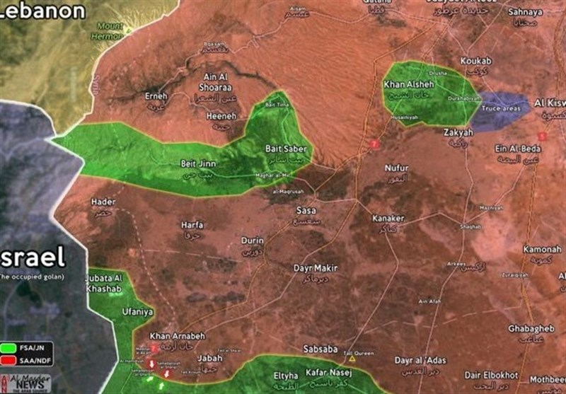 ارتش سوریه حمله النصره به قنیطره را دفع کرد