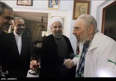 لقاء الرئیس حسن روحانی مع قائد الثورة الکوبیة