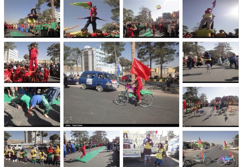 نمایش خیابانی کودکان هرات به مناسبت روز جهانی صلح + عکس