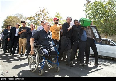 تشییع پیکر دوچرخه سوار پارالمپیکی جانباز بهمن گلبارنژاد