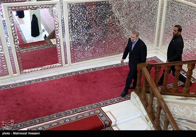 دیدار و نشست خبری روسای مجلس ایران و سوریه