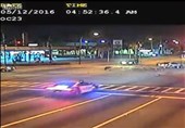 فیلم / تصادف مرگبار ماشین پلیس آمریکا با 180 کیلومتر سرعت !