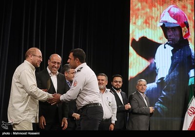 مراسم بزرگداشت روز آتش نشان با حضور قالیباف شهردار تهران