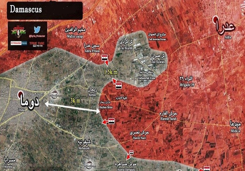 ارتش سوریه به ورودی‌های «دوما» رسید/ فریاد کمک‌خواهی جیش‌الإسلام