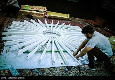 Iranian People Preparing for Muharram Mourning Ceremonies