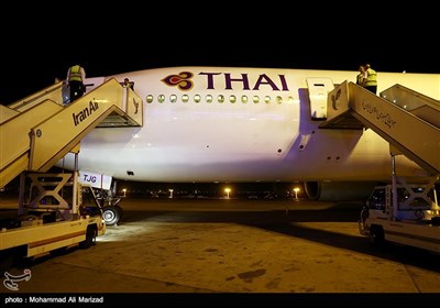 فرود نخستین پرواز شرکت هوایی ملی تایلند در ایران