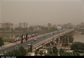 گرد و غبار در مناطق مرزی و غربی استان خوزستان تا فردا ادامه دارد