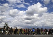 Serbia Migrants March in Protest at Camp Conditions