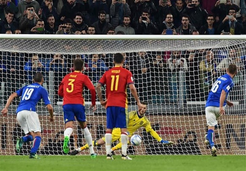 ایتالیا با پنالتی از شکست مقابل اسپانیا گریخت