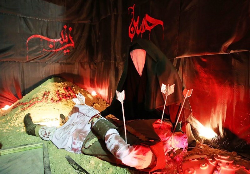 بانوراما عاشورائیة تجمع مظلومیة الإمام الحسین (ع) ومأساة أهالی الفوعة وکفریا +صور