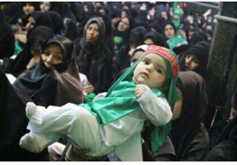 مراسم آئینی شیرخوارگان حسینی در کاشان برگزار شد+تصاویر