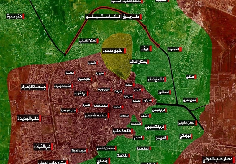 مخالفت تروریست‌ها با عقب‌نشینی از شرق «حلب» و واکنش ارتش سوریه+نقشه