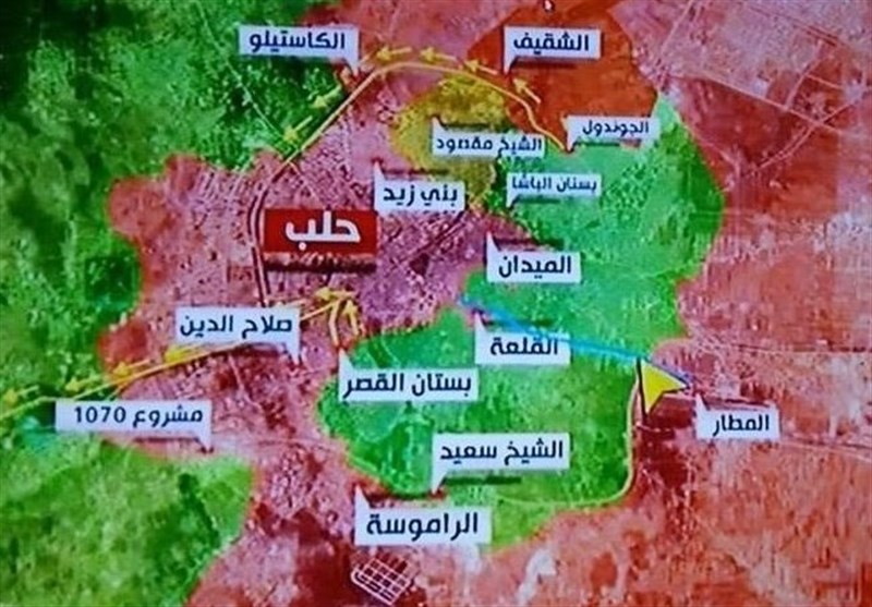 پایان آتش‌بس در حلب و حملات شدید ارتش سوریه به مواضع «جیش الفتح»
