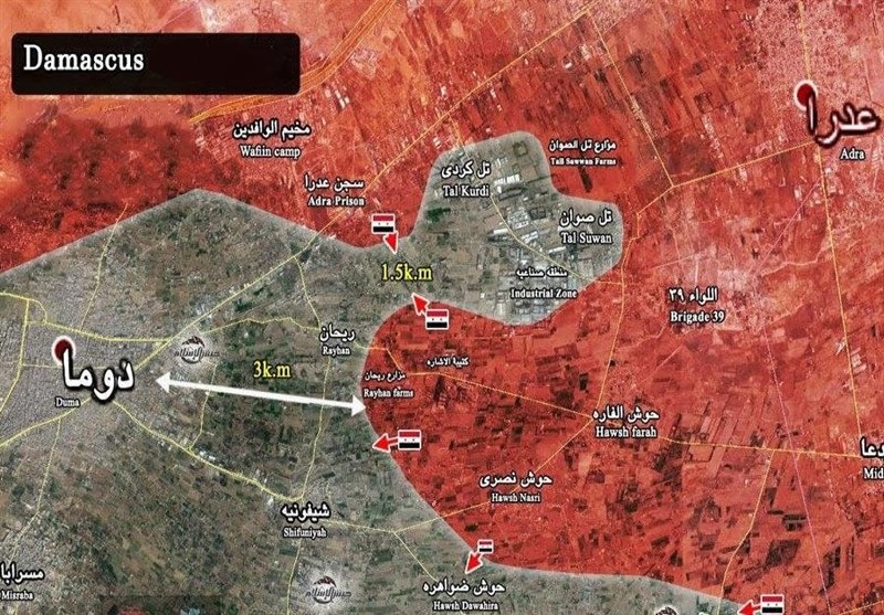 عملیات جدید ارتش سوریه در حومه دمشق و تعقیب تروریست‌های فراری در غرب «حلب»