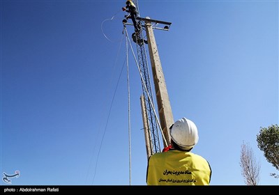 مانور زلزله و اتفای حریق تصفیه خانه شهید بهشتی همدان