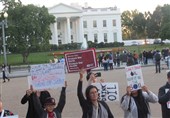 تجمع بومیان آمریکایی مقابل کاخ سفید در اعتراض به آلودگی آب + تصاویر