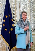 دیدار فدریکا موگرینی با محمدجواد ظریف