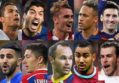 10 مرد با شانس توپ طلای 2016