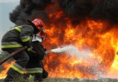 آتش‌سوزی شهرک صنعتی شماره 2 اردبیل مهار شد