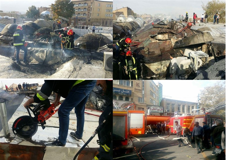 آتش سوزی در بازار تاریخی ارومیه مهار شد
