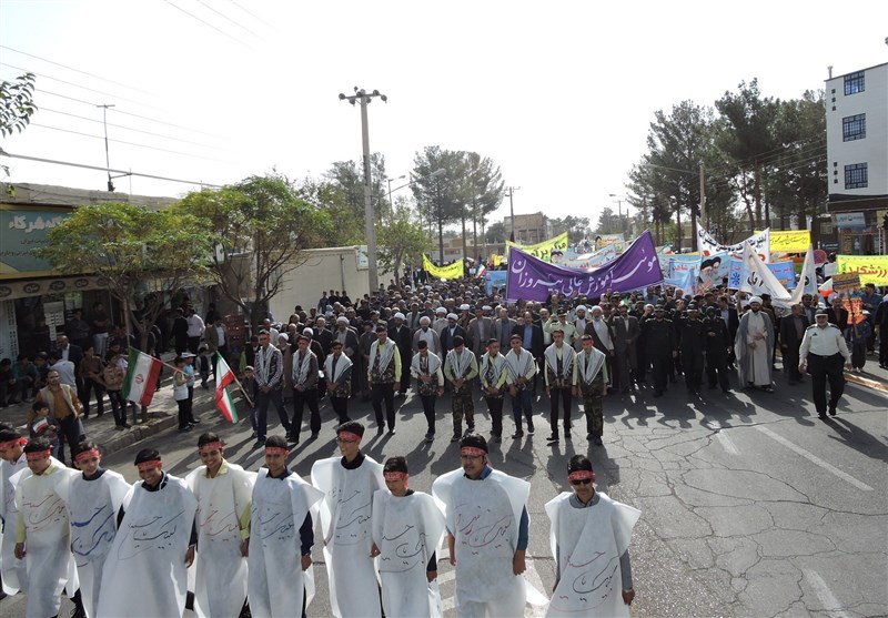 خروش دانش آموزان خراسان جنوبی در راهپیمایی 13 آبان: آمریکا سازش با ایران را به گور ببرد