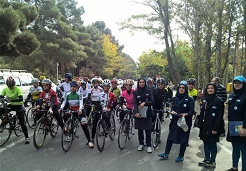 اولین مرحله لیگ دوچرخه‌سواری بانوان برگزار شد