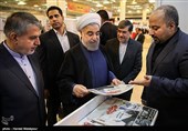 بازدید حجت‌الاسلام حسن روحانی رئیس‌جمهور از بیست و دومین نمایشگاه بین‌المللی مطبوعات و خبرگزاری‌ها
