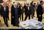 بازدید حجت‌الاسلام حسن روحانی رئیس‌جمهور از بیست و دومین نمایشگاه بین‌المللی مطبوعات و خبرگزاری‌ها